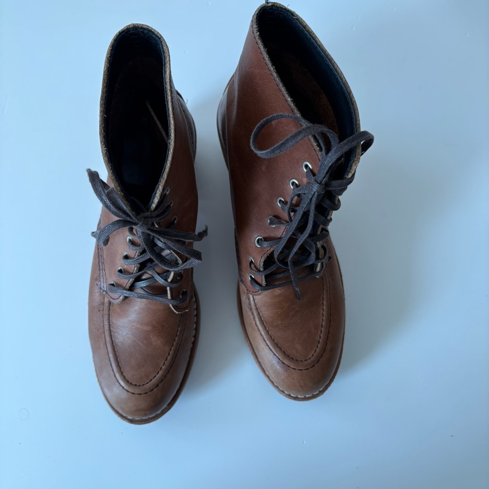 Red Wing || Clara Boots Heeled Lace Up Brown‎ Tan 7.5 - Picture 3 of 10